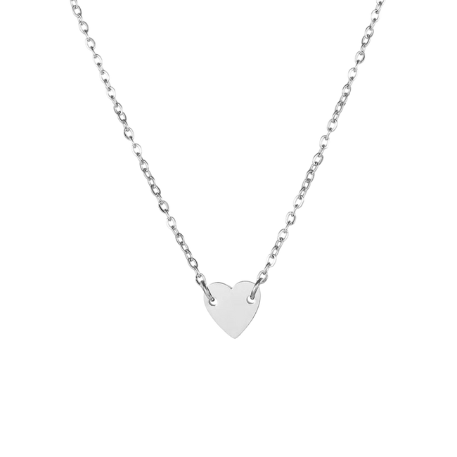 Heart Pendant Necklace - Gold & Silver