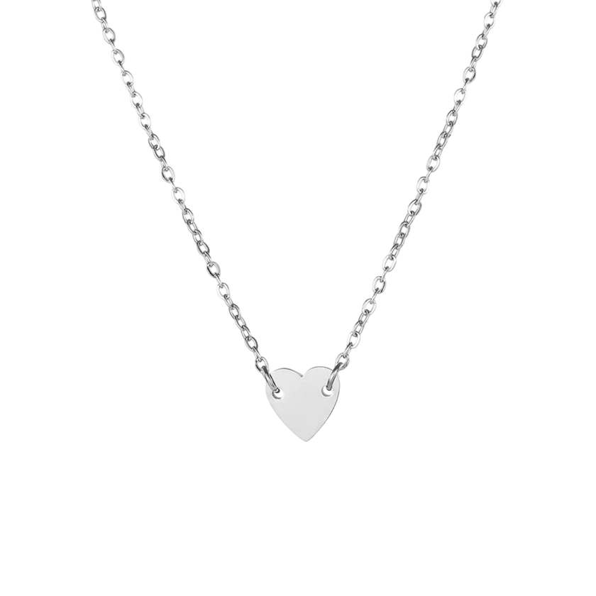 Heart Pendant Necklace - Gold & Silver