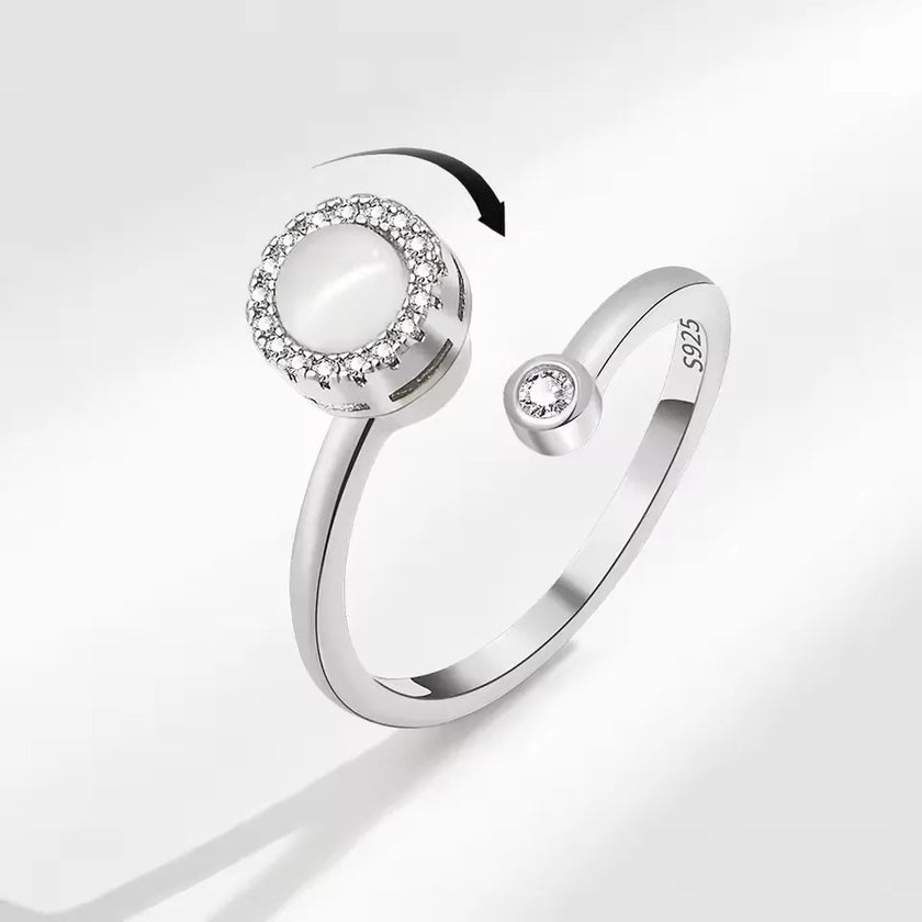 Adjustable Pearl Spinner Ring