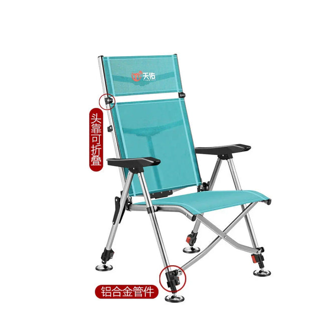 Silla de pesca europea de aleación de aluminio Silla de pesca plegable Engrosada Plataforma de pesca portátil Silla de pesca de agua dulce silla de camping кресло для рыбалки