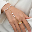 Pearl Chain Ring-to-Bracelet Hand Harness