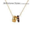 18K Gold Plated Birthstone Charm Necklace