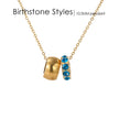 18K Gold Plated Birthstone Charm Necklace