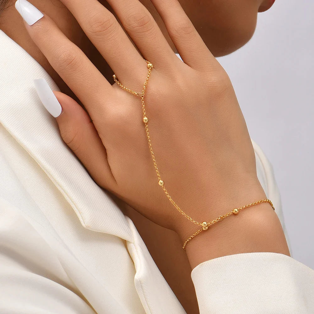 Schlangenarmband mit Perlen