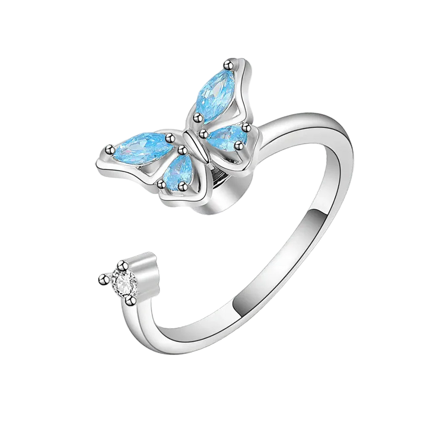 Adjustable Butterfly Spinner Ring