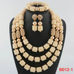 Nigerian Bridal Coral Jewellery Set | Crystal Pillar Beads | Necklace, Earrings & Bracelet