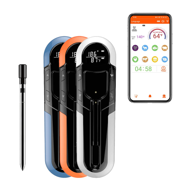 Kabelloses Kochthermometer Lebensmittel Fleisch Steak Digital Bluetooth Grillzubehör Küchenofen Grill BBQ Smart Thermometer