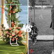 93 Inch Heavy Duty Wedding Arch Garden Plant Archway Backdrop Stand for Outdoor Party Ceremony