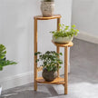 3-stöckiges Bambus-Eckpflanzenregal - Blumenregal Displayhalter für Haus und Garten