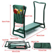 Asiento reclinatorio de jardín de alta resistencia, almohadilla de EVA suave engrosada, bolsa de taburete de jardín plegable, marco de acero, banco de jardinería