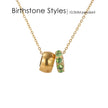 18K Gold Plated Birthstone Charm Necklace