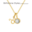 14K Gold, Silver & Rose Gold Zodiac Birthstone Necklace