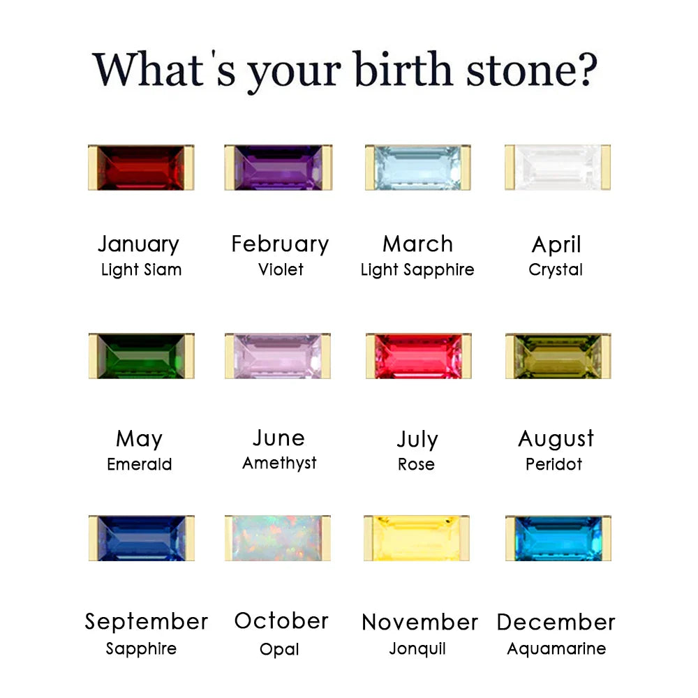 Square Birthstone Bracelet