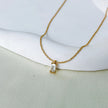 Elegante rechteckige Zirkonia-Halskette – Gold & Silber