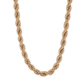 18K Gold Spiral Twist Rope Chain Necklace