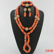 Nigerian Coral Jewellery Set | Necklace, Earrings & Bracelet | African Beads | Wedding