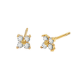 Birthstone Flower Stud Earrings