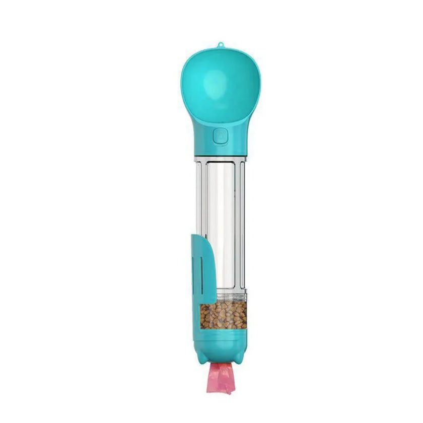 300/500ml Haustierwasser- und Futternapf 3-in-1 mit Müllbeutelbox und Schaufel, Haustier-Hundetrinkflasche, auslaufsicherer Hundefutterautomat