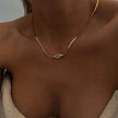 18K Gold Plated Square Zircon Necklace