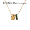 18K Gold Plated Birthstone Charm Necklace