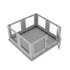Tempered Glass Dog Puppies Playpen, Indoor Pet Whelping Pen Box Cage, Exercise Fence, with Waterproof Fertility Pad, 8 Panels