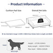 Dutch Velvet Upholstered Pet Lounge Chair, Dog Bed, Sofa, Couch Bed, Solid Wood Legs, Detachable Pad, Pet Supplies, L, XXL