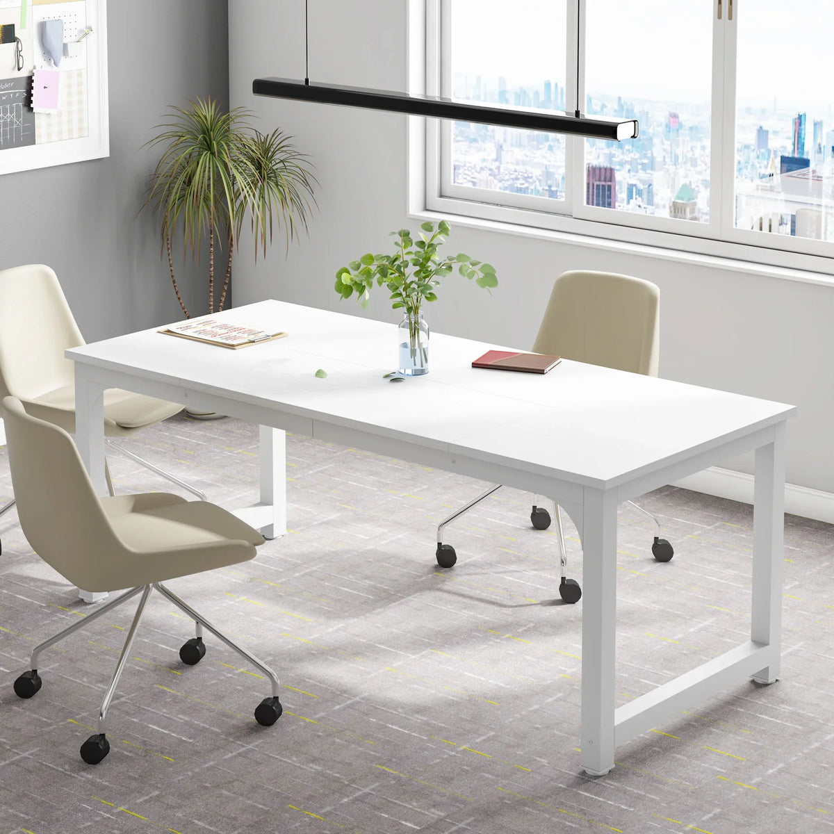 Tribesigns Moderner Computertisch Großer Bürotisch Computertisch Schreibtisch Workstation für Home Office