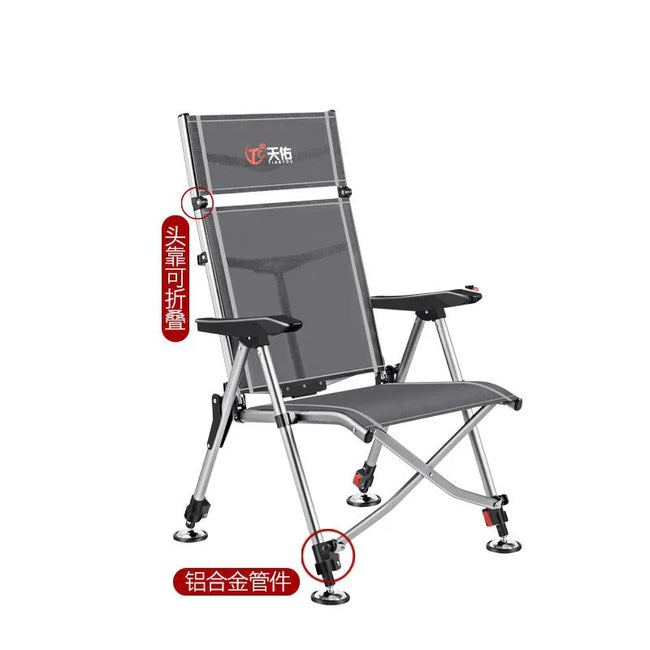 Silla de pesca europea de aleación de aluminio Silla de pesca plegable Engrosada Plataforma de pesca portátil Silla de pesca de agua dulce silla de camping кресло для рыбалки