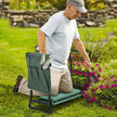Asiento reclinatorio de jardín de alta resistencia, almohadilla de EVA suave engrosada, bolsa de taburete de jardín plegable, marco de acero, banco de jardinería