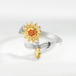 Adjustable Sunflower Spinner Ring