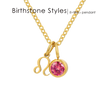 14K Gold, Silver & Rose Gold Zodiac Birthstone Necklace