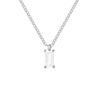 Elegante rechteckige Zirkonia-Halskette – Gold & Silber