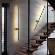Black LED Wall Light - Warm Modern Bedroom Lounge Lamp Easy Install