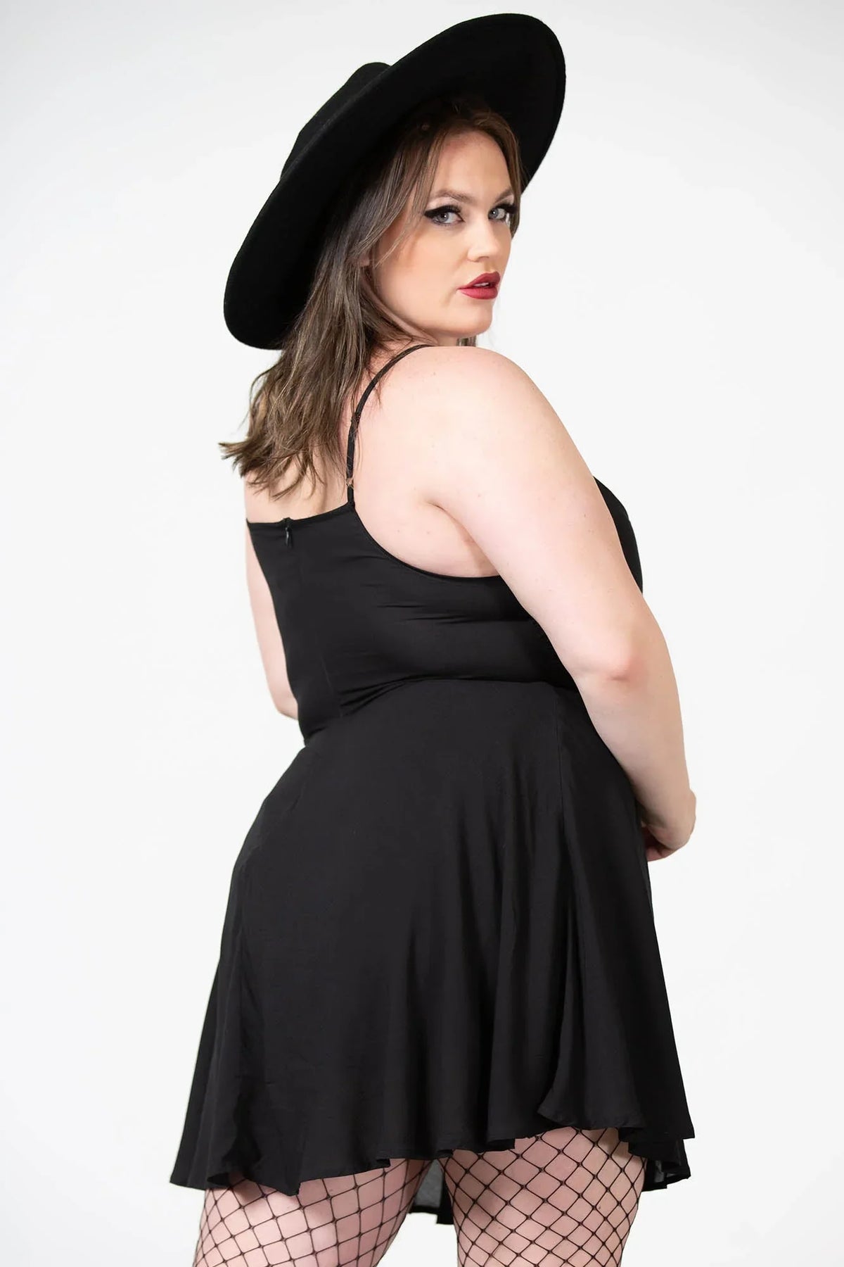 Killstar Sacralgia Lace Insert Black A-Line Dress