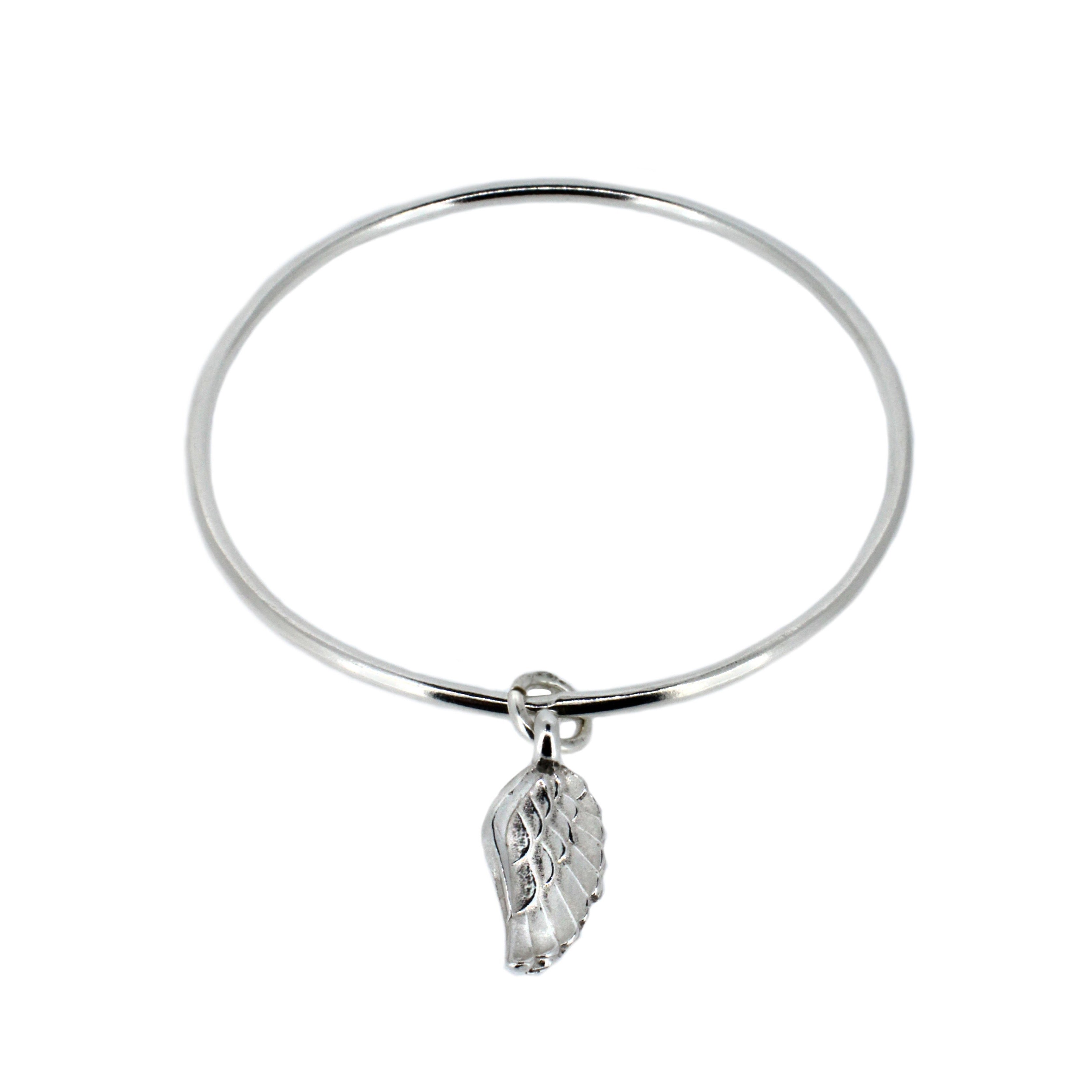 Angel Wing Charm Bangle