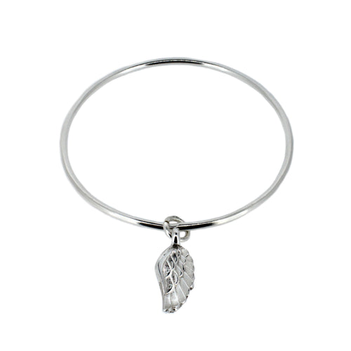 Angel Wing Charm Bangle