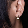 Pebble Link Studs Gold