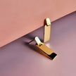 Minimal Rectangle Link Studs Gold