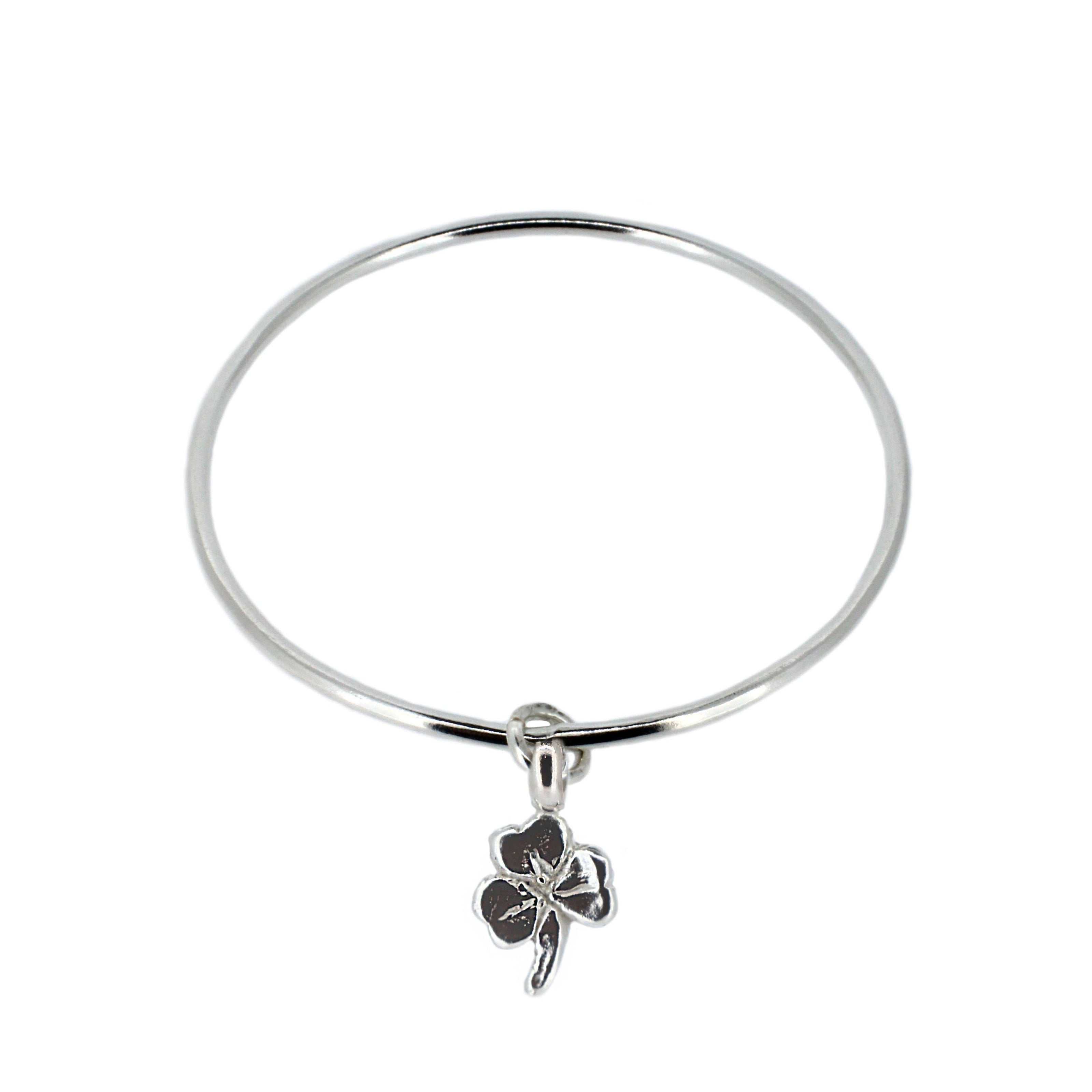 Lucky Clover Charm Bangle