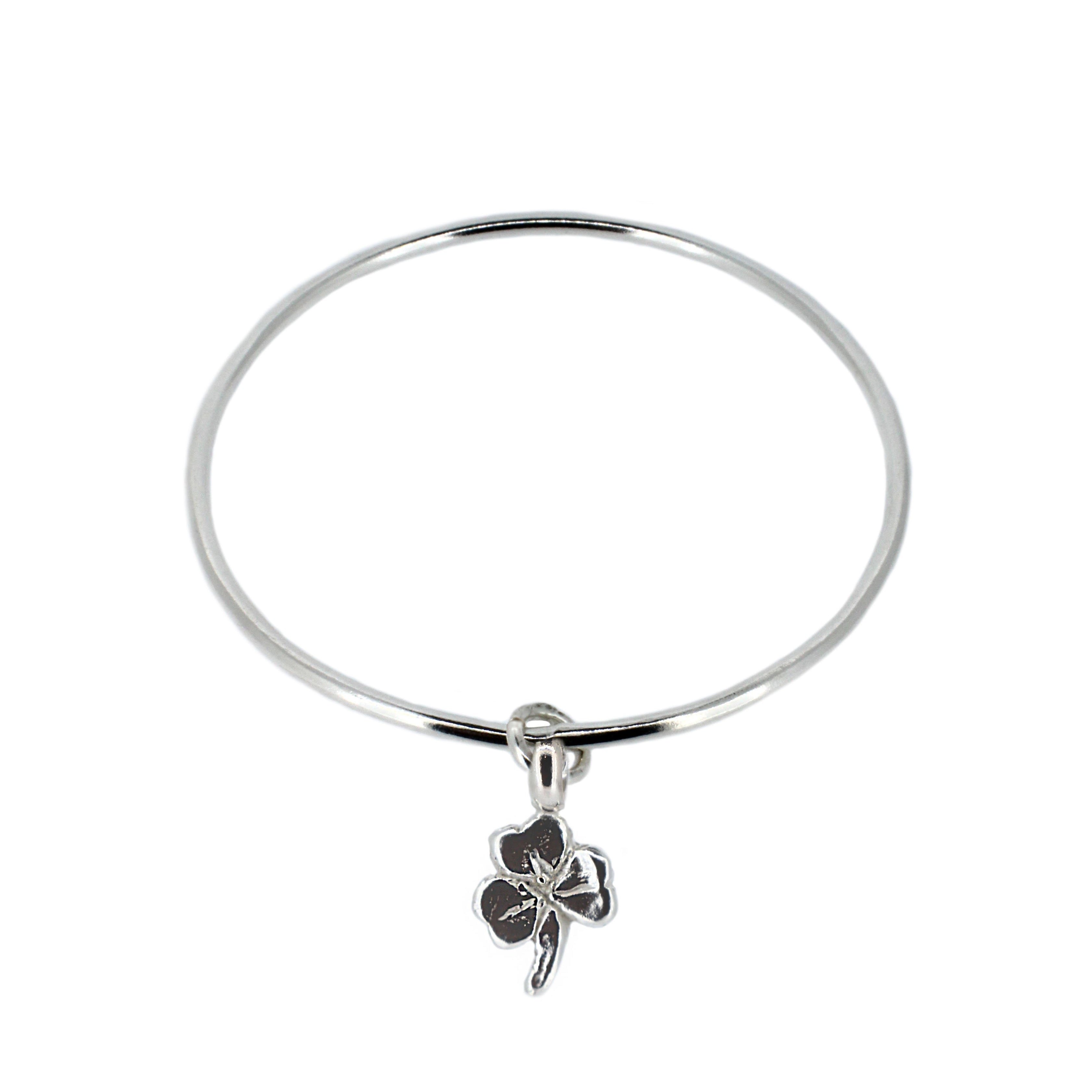Lucky Clover Charm Bangle