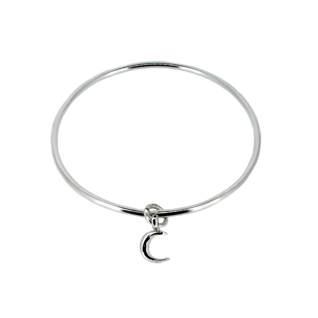 Crescent Moon Charm Bangle