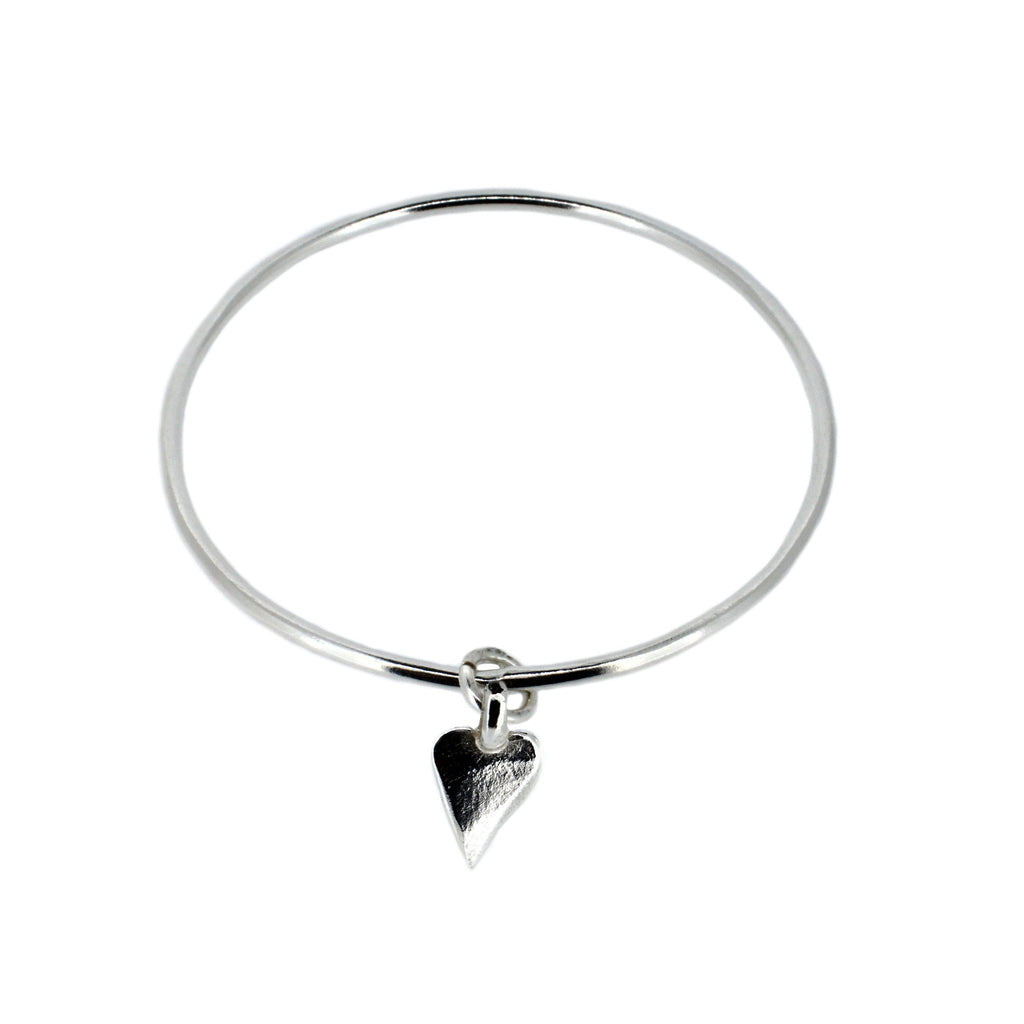 Heart Charm Bangle