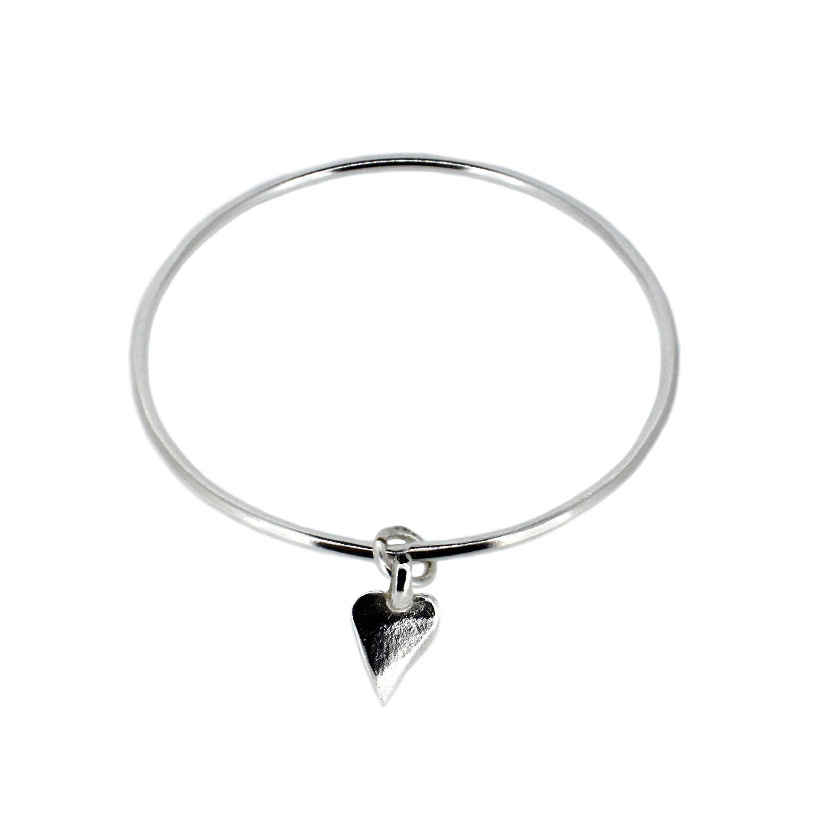 Heart Charm Bangle