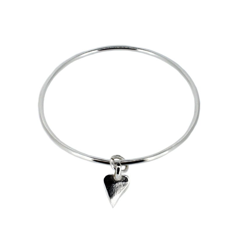 Heart Charm Bangle