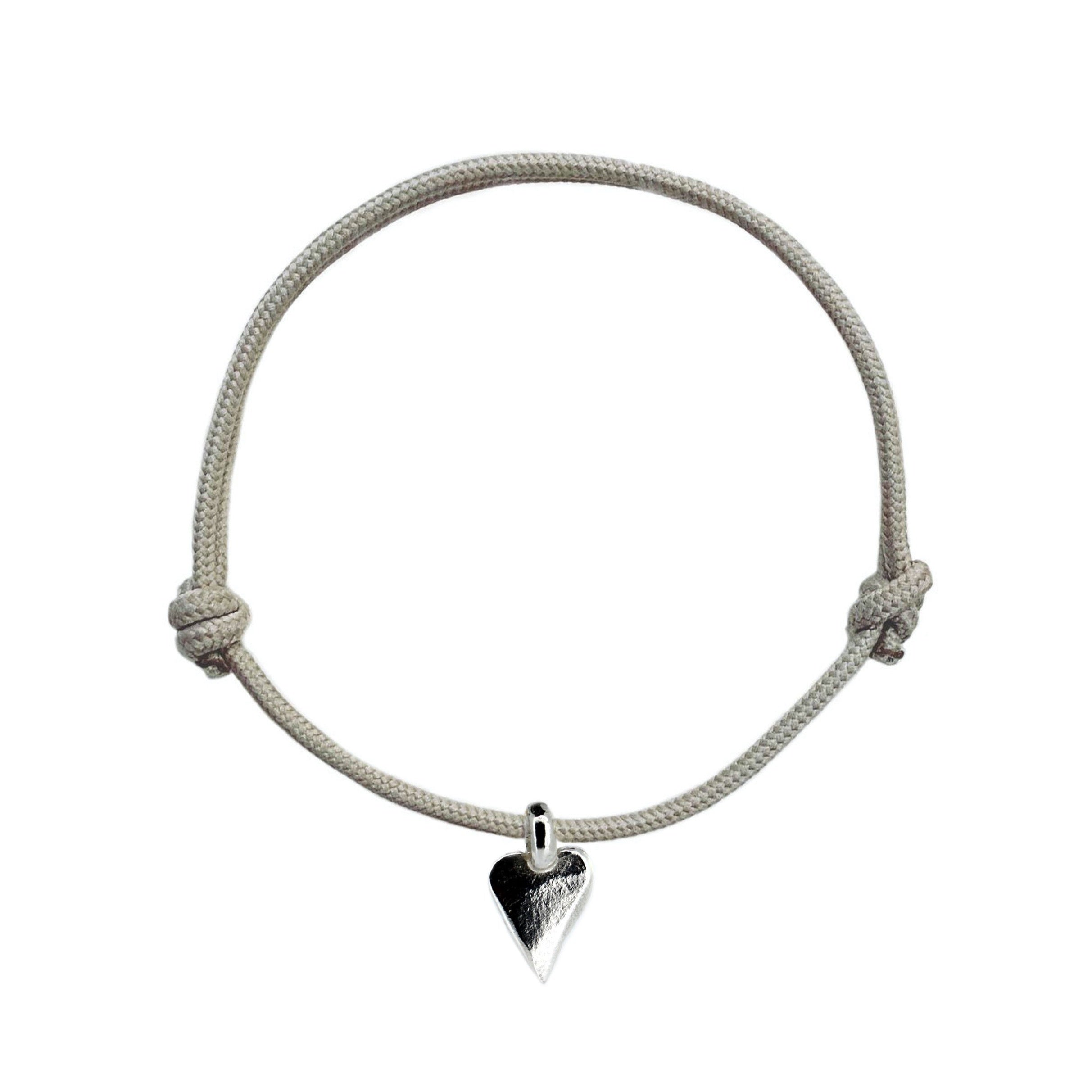 Heart Charm Rope Bracelet