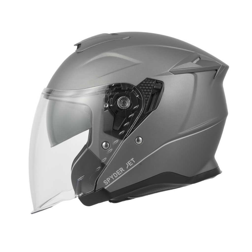 D.O.T. & ECE Daytona Spyder Jet- Gun Metal Grey Dull Metallic