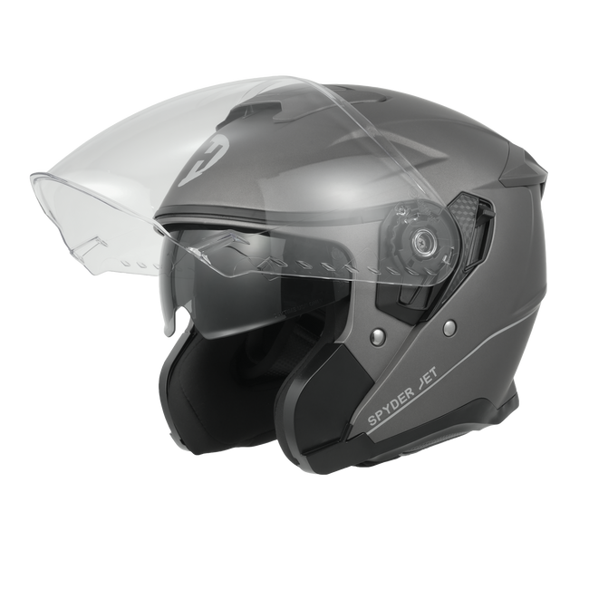 Casco Jet Daytona Spyder D.O.T. & ECE - Grigio canna di fucile metallizzato opaco