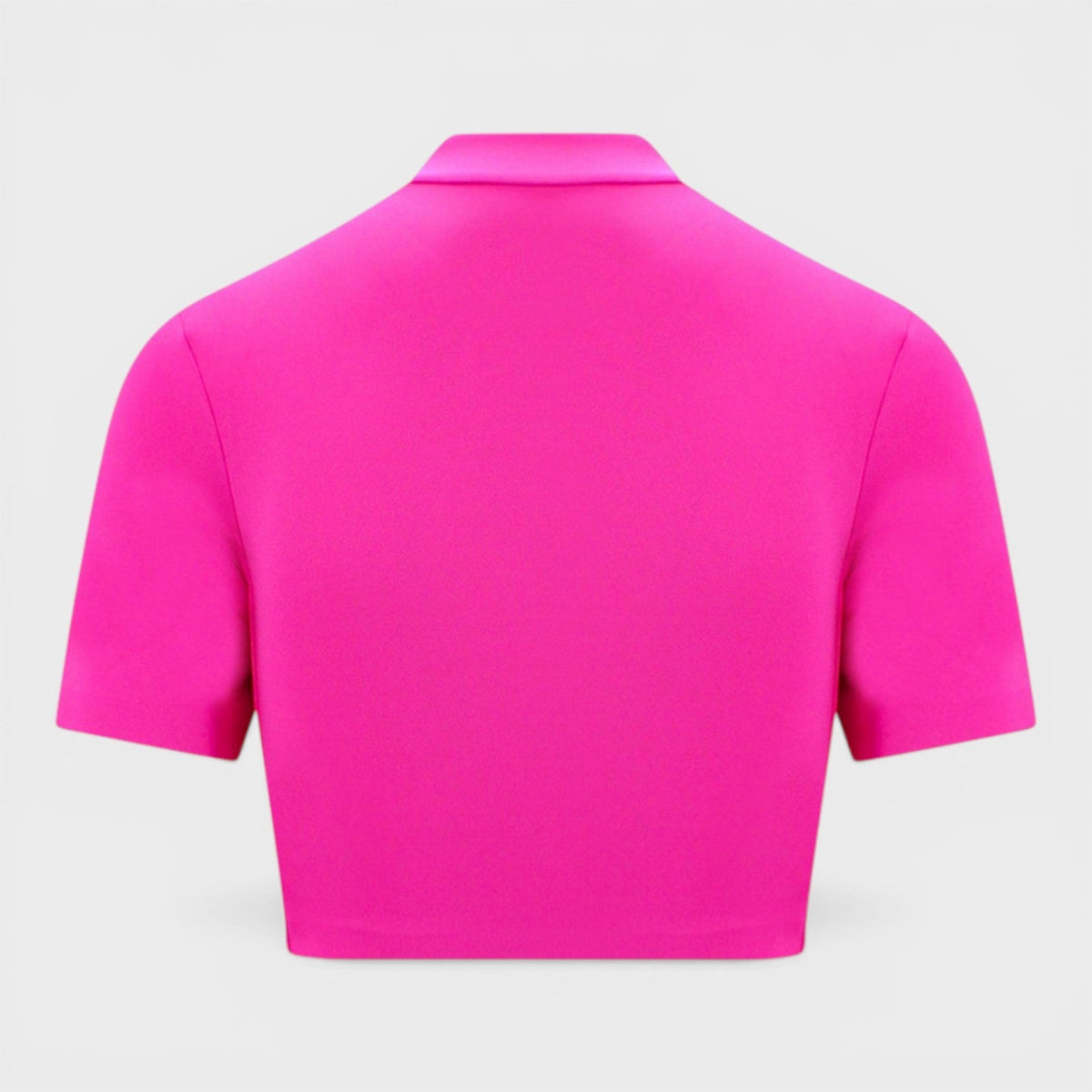 Zip Logo Crop Tee Fuchsia