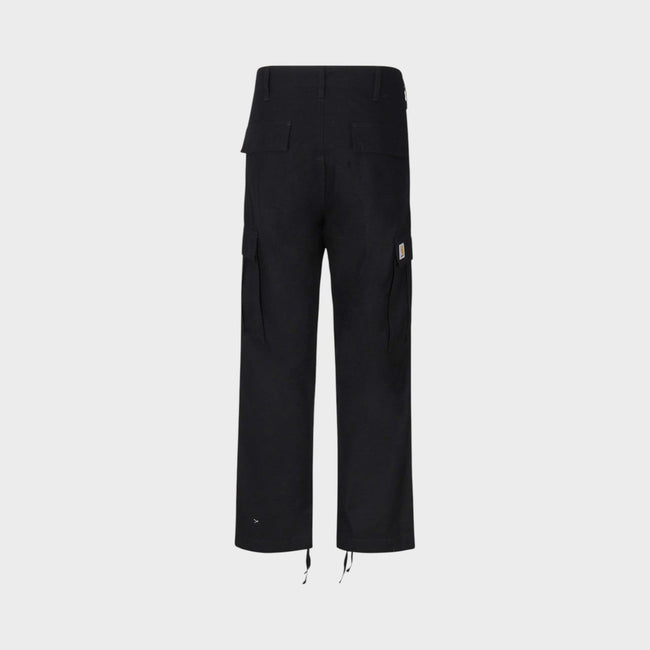 Pantalon cargo décontracté en coton noir