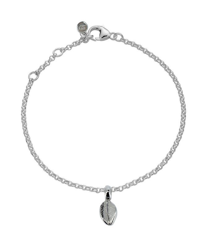 Pulsera de cadena con dije de hoja